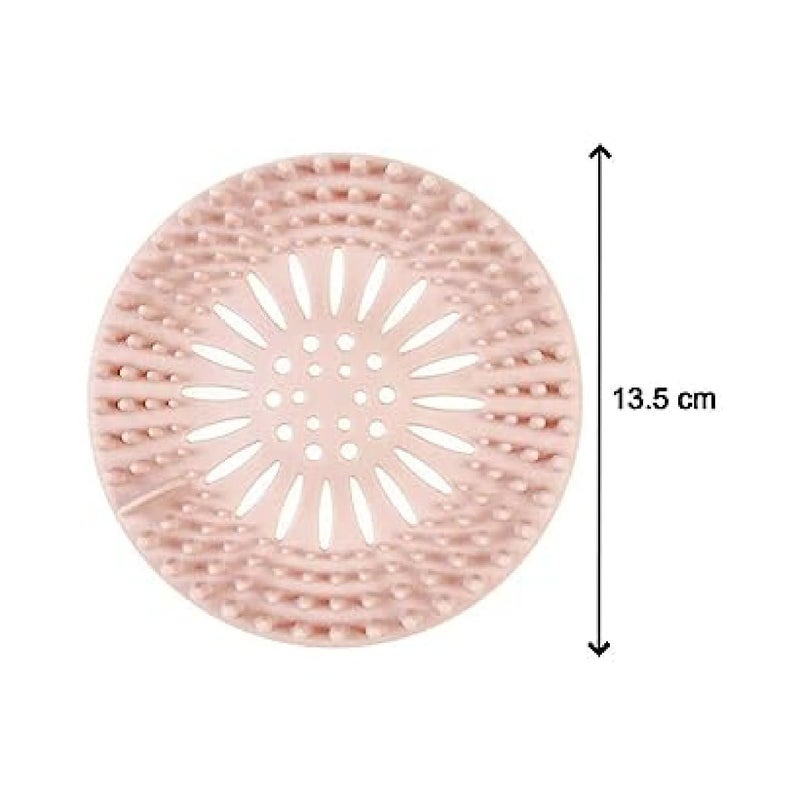 KRIVETY Silicone Hair Catcher Drain Cover, Shower Drain Cover, Drain Protector Filter, Kitchen Drain Stopper Sink Filter, Sewer Drain Strainer for Bathroom Kitchen Bathtub (Pack-2) - Image 2