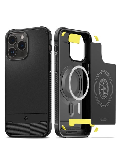 غطاء حماية متين (MagFit) مصمم لهاتف iPhone 14 Pro Max (2022) - أسود مطفي