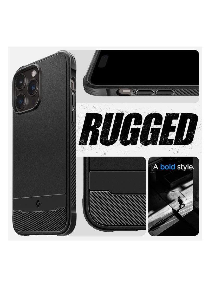 غطاء حماية متين (MagFit) مصمم لهاتف iPhone 14 Pro Max (2022) - أسود مطفي