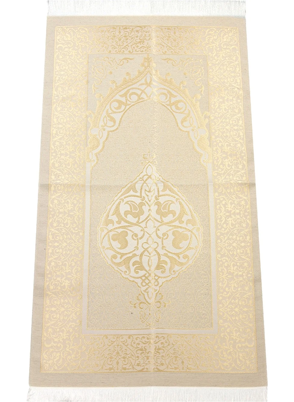 İhvan Online Luxury Light Color Ottoman Taffeta Prayer Rug Gold