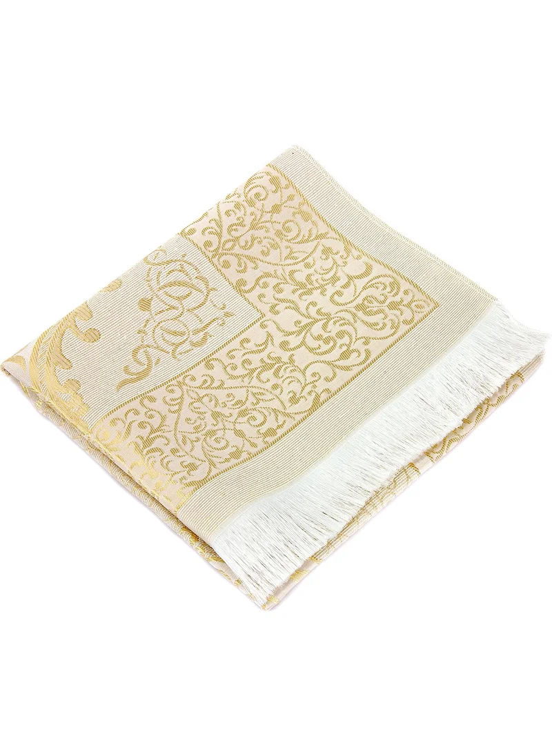 İhvan Online Luxury Light Color Ottoman Taffeta Prayer Rug Gold