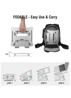 Foldable Laptop Holder with Heat-Vent, Ergonomic Portable Aluminum Laptop Stand for Desk - pzsku/Z193E54CFEA95847F2897Z/45/_/1645896724/81deb6f7-5cf3-487a-90fa-022702189f82