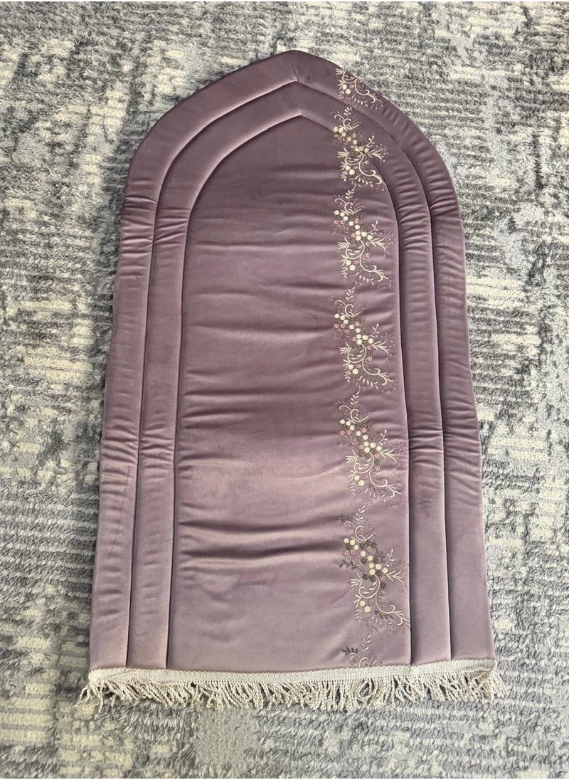 Brides Prayer rug set with embroidered scarf - pink  - Image 2