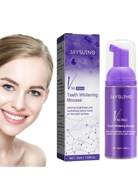 Whitening Toothpaste, Purple Whitening Toothpaste, V34 Color Correcting Toothpaste, Sensitive Toothpaste Stain Removal, Improve Teeth Brightness, Reduce Yellowing (1)