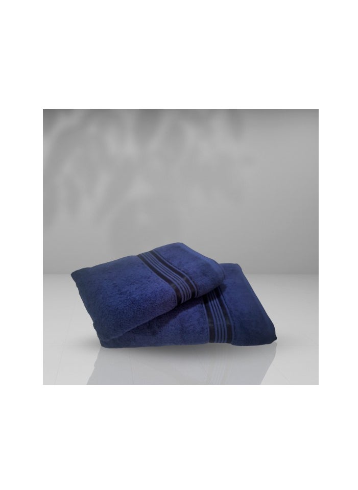 HAMMAM Silk bord towel 100% cotton from Hammam home color navy 