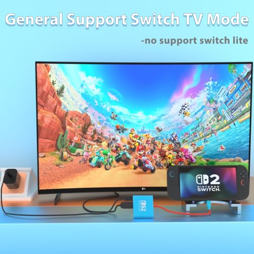 pdobq Switch 2 Dock, Switch Docking Station for Nintendo Switch1 Dock, Portable Switch2 TV Adapter Support 4K/60HZ Switch2 TV Mode Compatible Switch2/1/OLED, Travel with HDMI2.0 USB3.0 - Image 3