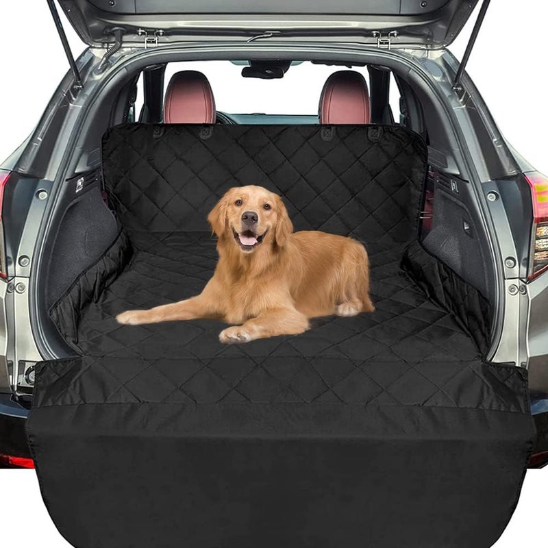 نيو ستايل غطاء شحن مقاوم للماء وغير زلق من نوع للكلاب، مقاس 135 * 200 سم، وسادة للكلاب، غطاء لحقيبة السيارة، مصنوع من قماش أكسفورد مبطن لمنع التلوث، مناسب للسيارات الرياضية الكبيرة (اللون أسود، مقاس 135 * 200 سم). - Image 1
