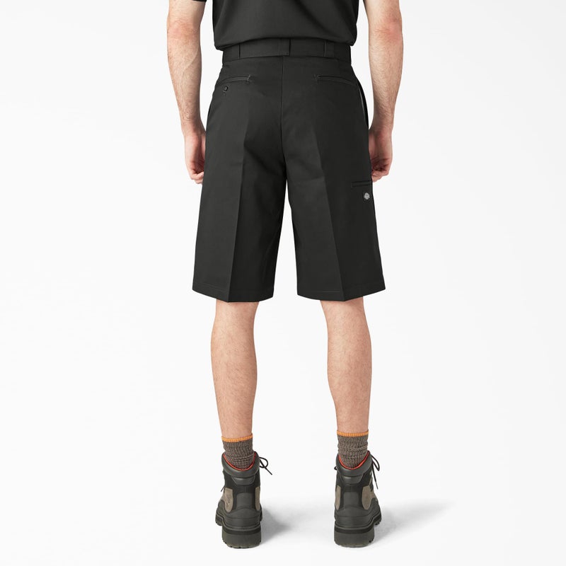 Dickies Menâ€™s 13-Inch Loose Fit Work Shorts â€“ Durable Outdoor Uniform Shorts with Multi-Pockets for Men on The Job, Black, 36 Regular US - Image 2
