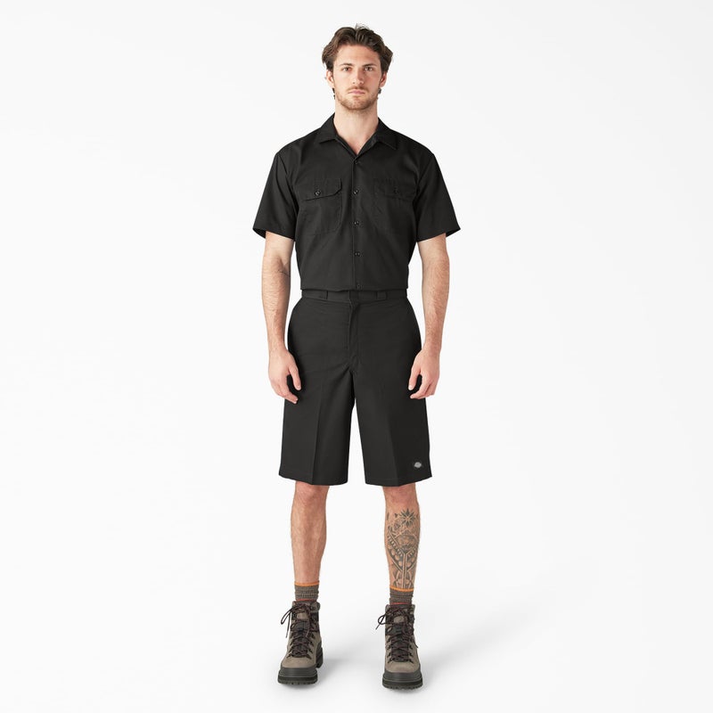 Dickies Menâ€™s 13-Inch Loose Fit Work Shorts â€“ Durable Outdoor Uniform Shorts with Multi-Pockets for Men on The Job, Black, 36 Regular US - Image 4