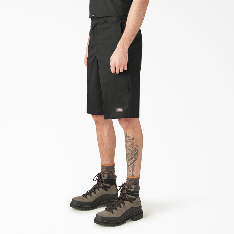 Dickies Menâ€™s 13-Inch Loose Fit Work Shorts â€“ Durable Outdoor Uniform Shorts with Multi-Pockets for Men on The Job, Black, 36 Regular US - Image 3