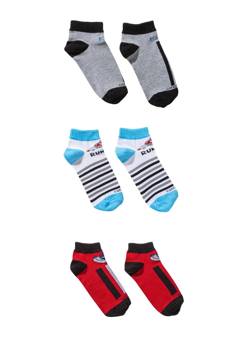 COTTONIL Pack of 3 Collection Cotton Socket Socks for Kids  - Image 1