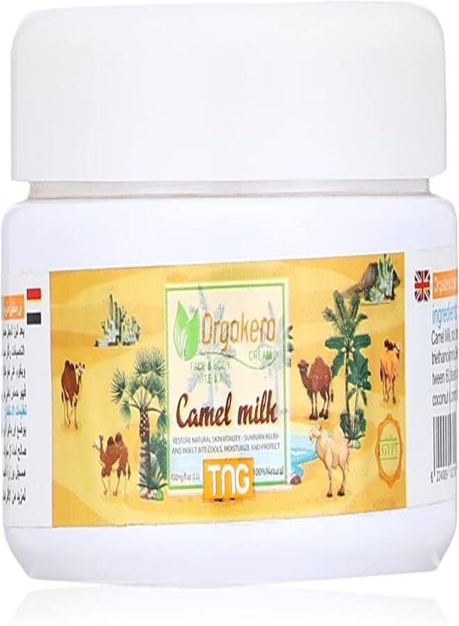 cream face & body vit.e&a (camel milk) restore natural skin vitality- sunburun relief and insect bite cools, moisturize and protect 100% natural -150mg