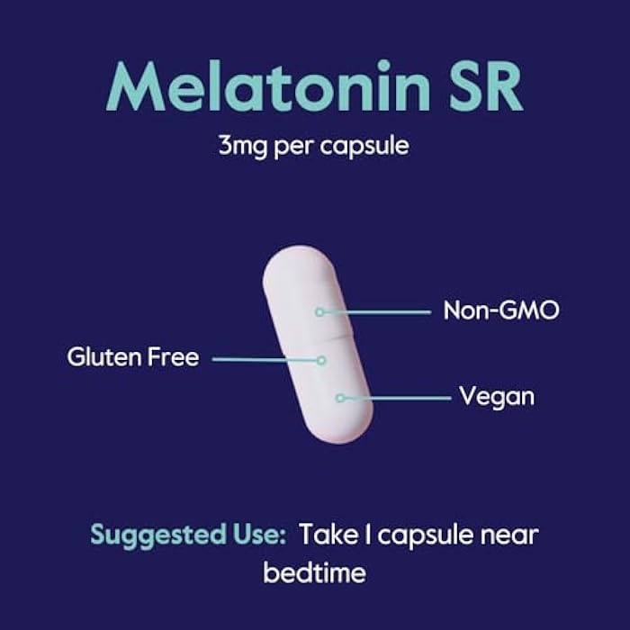 BESTVITE Melatonin SR 3mg (120 Vegetarian Capsules) - Vegan - Non GMO - Gluten Free - Extended Release Melatonin - Image 5