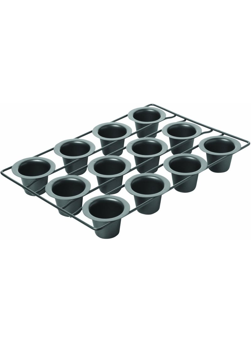 chicago metallic Chicago Metallic 26121 Professional 12-Cup Non-Stick Mini-Popover Pan, 16-Inch-by-10.75-Inch - Image 4