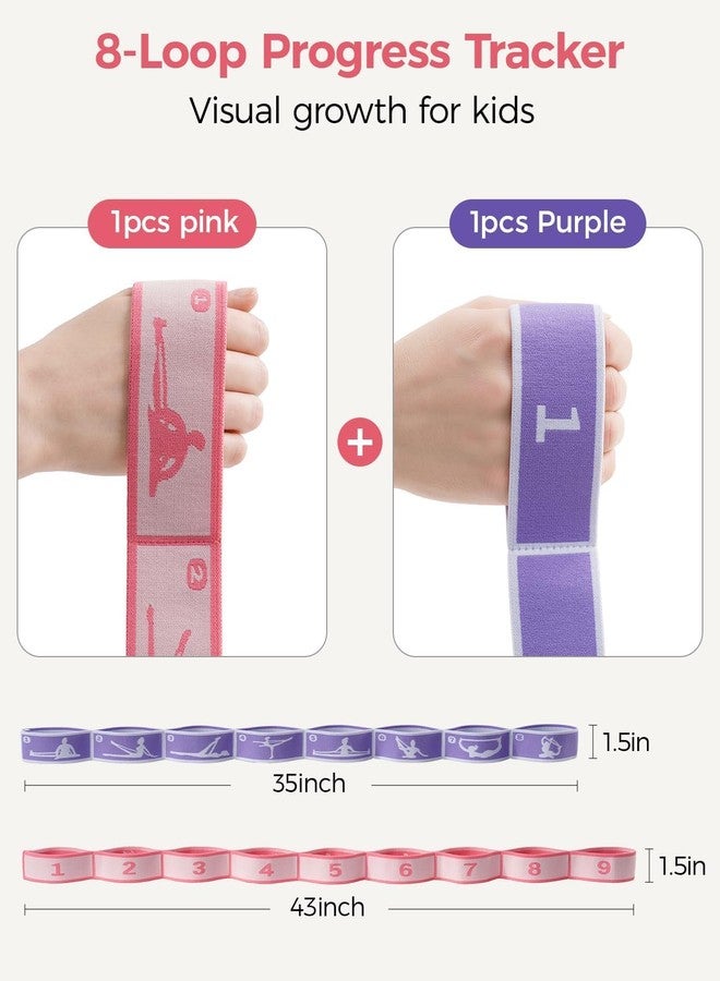 Slim Panda 2 PCS Stretch Strap for Kids Gymnastics Multi-Loop Elastic Strap for Ballet, Latin, Dance, Yoga, Children Flexibility Training & Exercise Resistance Yoga Band - Image 2