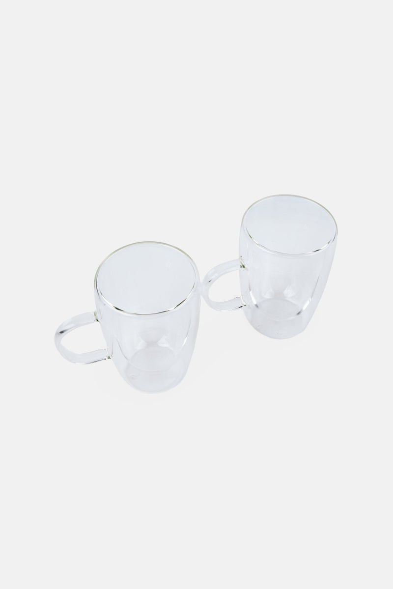 Bombay 2 Pieces Double-Walled Insulated Multi Purpose Cups 430 ml, Transparent - Image 3