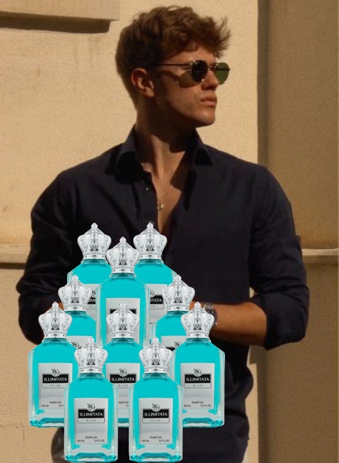 BL 10 Pieces illimitata Blue Perfume 100ML - Image 1