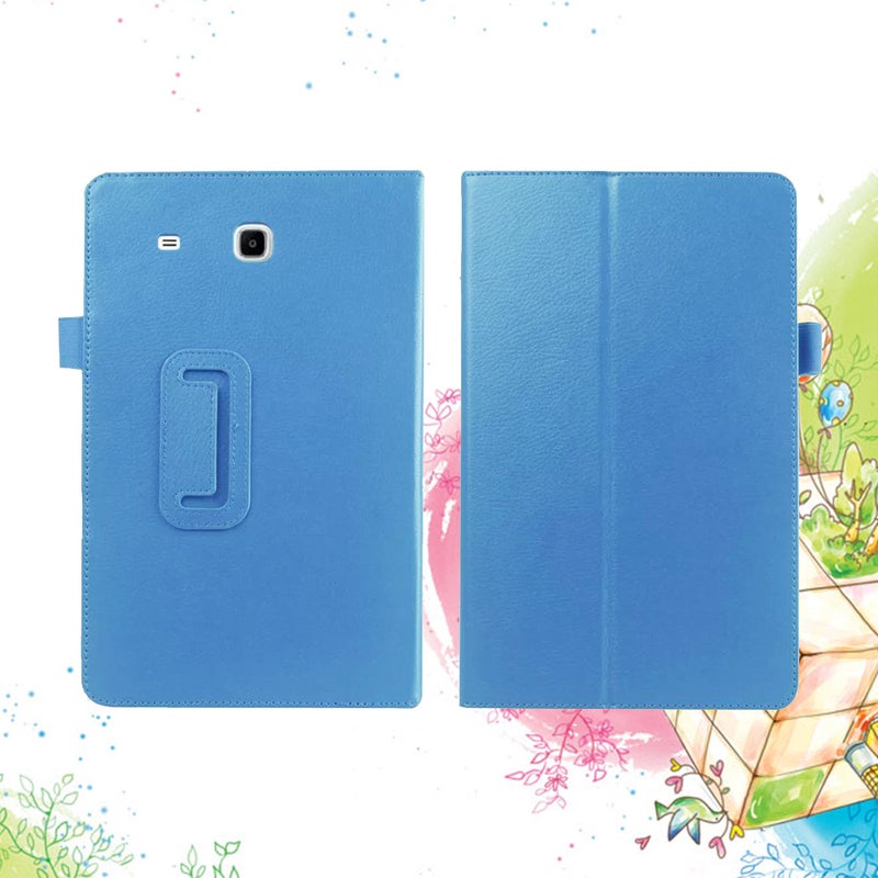 Slim Folding Tablet Cover Concise Commercial Style Premium PU Leather Cover Case Lightweight Proof for 9.6 Inch T560/T561 (Sky- ) - Image 2