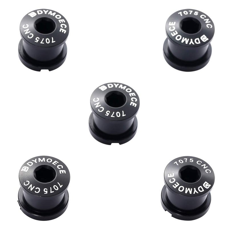 Dymoece 7075 Aluminum Alloy Double Chainring Bolts For Road Mtb Bicycle M8 Crankset (Black) - Image 1