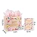 Laidans 13 Large Happy Birthday Gift Bag with Card and Tissue Papers Handles Floral Design for Women Girls Birthday Party 13 Pink - Image 4