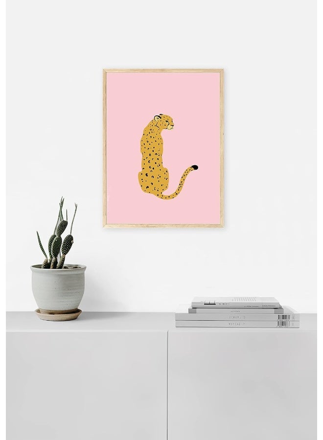 Home Trove Cheetah Print Wall Art - Pink Poster For Room Aesthetic, Blush Wall Decor, Unframed 12" X 16"  - Image 5