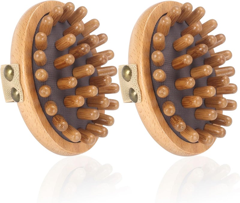 DEBETOOL Wood Therapy Massage Tools 2Pack Wooden Massage Body Brush for Cellulite Lymphatic Drainage Natural Wooden Cellulite Massager for Muscle Pain Relief Body Shaping - Image 1