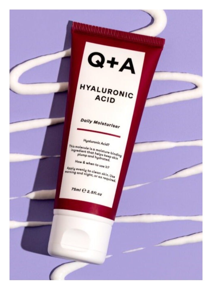 Q+A مرطب حمض الهيالورونيك مثالي لإنعاش وتغذية البشرة الجافة، غني بمكونات الترطيب لضمان بشرة ناعمة وصحية - 75 مل - Image 4