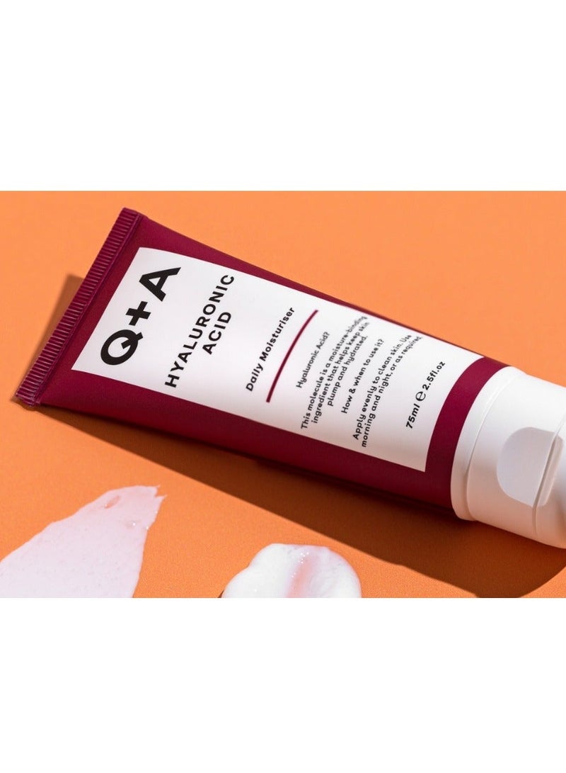 Q+A مرطب حمض الهيالورونيك مثالي لإنعاش وتغذية البشرة الجافة، غني بمكونات الترطيب لضمان بشرة ناعمة وصحية - 75 مل - Image 3