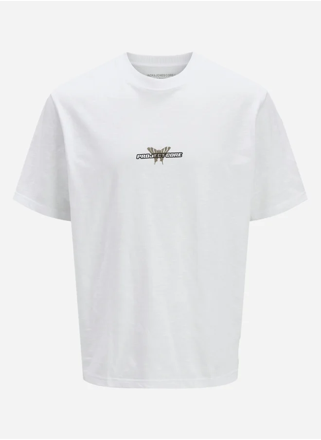 جاك اند جونز Jcorecharge Graphic Print Crew Neck T-Shirt