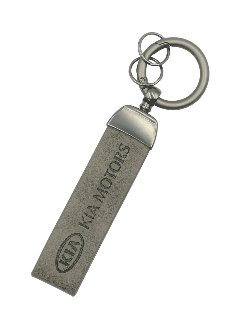 KIA Car Key Chain Super Finish Metal Ring 9cm PU Leather Strap Keychain Home Key Chain 1 Pcs - Image 3
