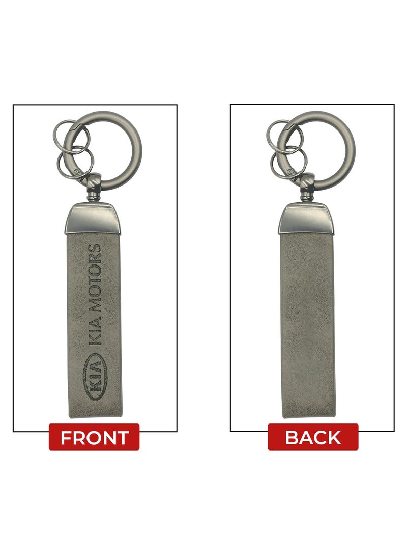 KIA Car Key Chain Super Finish Metal Ring 9cm PU Leather Strap Keychain Home Key Chain 1 Pcs - Image 5