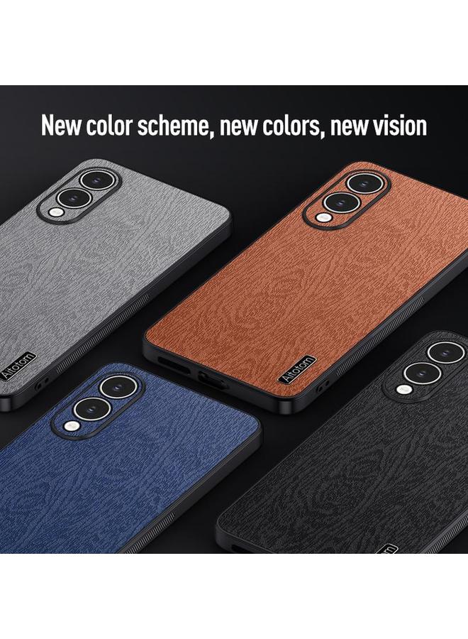 S-TOP Case For Samsung Galaxy S25 Edge 5G Tree Bark Leather Shockproof Phone Case - Image 5