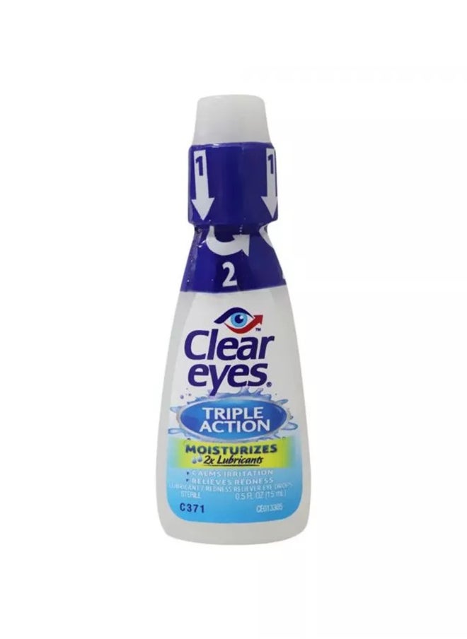 Clear Eyes Triple Action Drops 15Ml  - Image 2