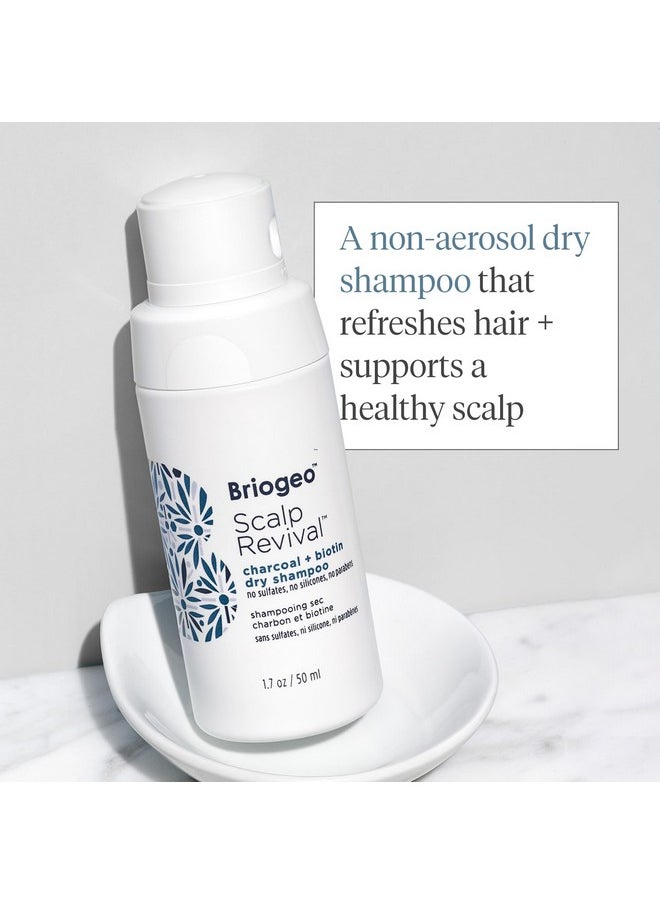 Briogeo - Briogeo Scalp Revival Dry Shampoo Powder, Clarifying Shampoo Scalp Cleanser for Dry Scalp & Itchy Scalp, Scalp Treatment with Tea Tree Oil for Hair, Travel Size Dry Shampoo, Detox Shampoo, 1.7 fl oz - Image 1