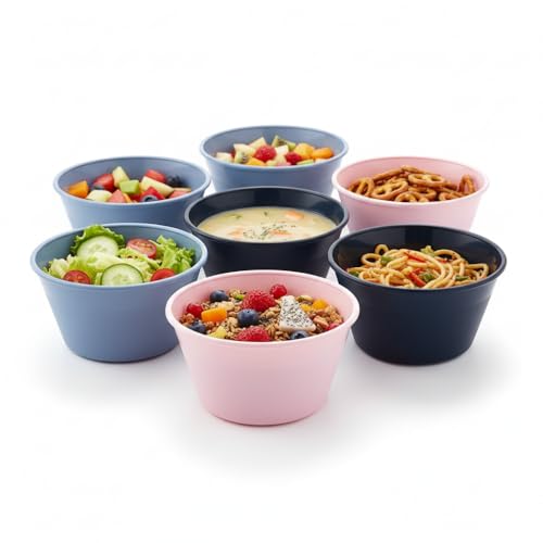 All Time Plastic Treat Bowls, Multicolour -Set of 6 Pieces - Image 1