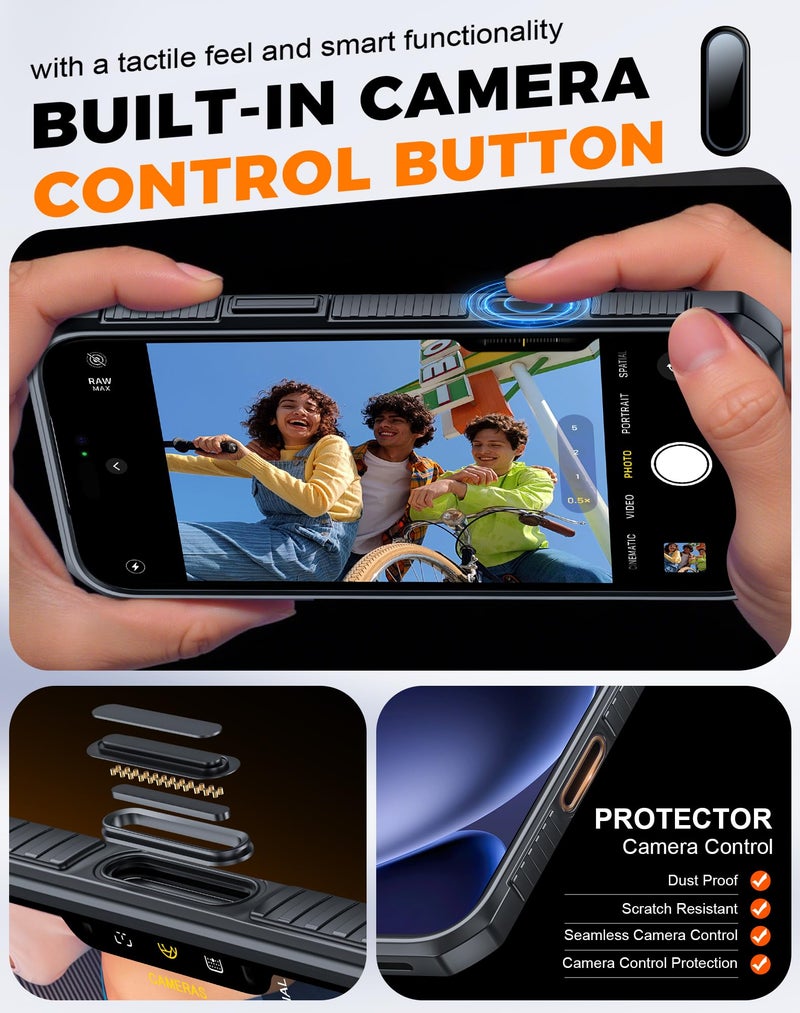 Vizvera for iPhone 17 Pro Max Case Wallet RFID [Cards Holder][Camera Control][Lens Cover] Full Body Rugged Shockproof Silicone Protective Phone Case for iPhone 17 Pro Max 6.9"(Black) - Image 5