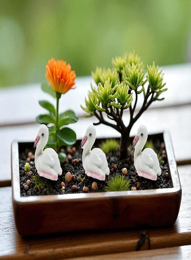 WitnyStore Tiny ¾ Inch Long Pink White Sitting Baby Flamingo Figurine - Miniature Hand Made Painted Ceramic Phoenicopterus roseus Birds Animals Porcelain Decorative Collectible Figurines Décor Gifts - Image 4