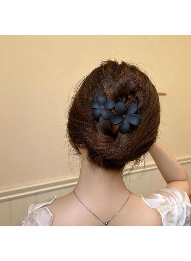 DonLeeving 8 PACK Flower Alligator Hair Clips Matte Curved Hair Claw No Slip Hair Clips Volume Strong Hold Clip Hair Claw Hair Accessories for Women Girls - Image 5