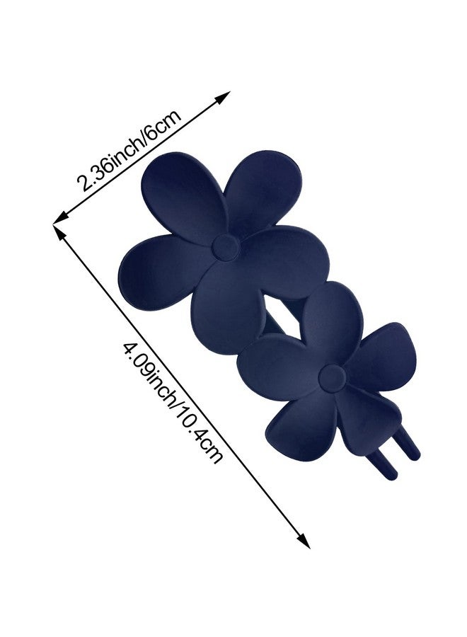 DonLeeving 8 PACK Flower Alligator Hair Clips Matte Curved Hair Claw No Slip Hair Clips Volume Strong Hold Clip Hair Claw Hair Accessories for Women Girls - Image 2