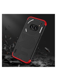 UNBLACK UNBLACK Compatible with Nothing Phone 2A Ultra Slim Hard Plastic Case Cover Sleeve ,Anti-Scratch Shockproof case (Black&Red)  - Image 2