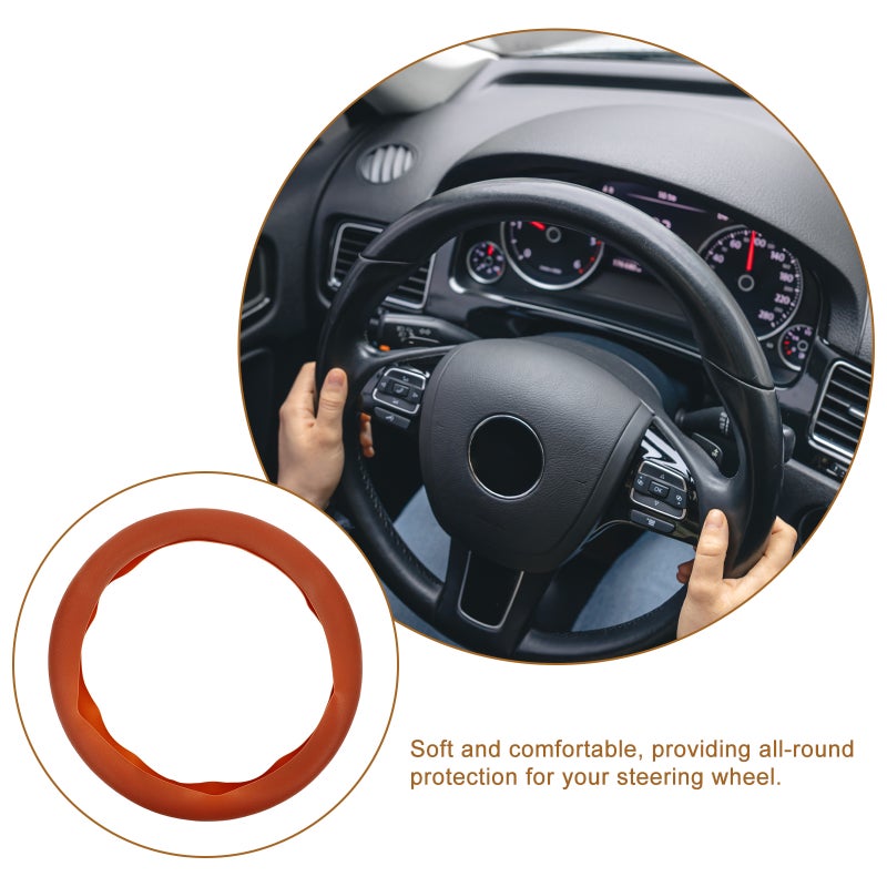 2pcs Car Steering Wheel Decorative Car Wheel Anti-skid Steering Wheel Protector - Image 3