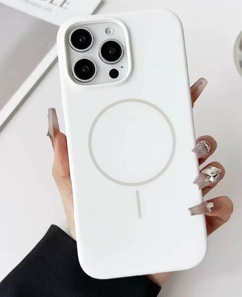 MagSafe Matte Phone Case for iPhone 15 Pro Max - White - Image 2