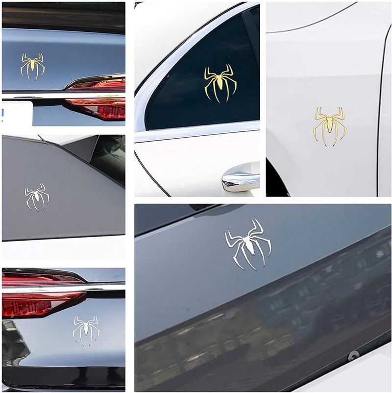 AutoBizarre 3D Raised Spider Logo Metal Monogram Emblem Badge Sticker for All Cars & Bikes (Red) - Image 5