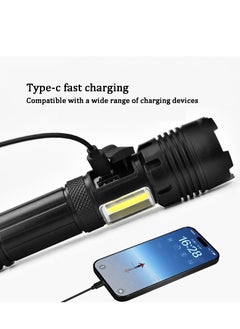 Generic Flashlights LED High Lumens Rechargeable, 100,000 Lumen Super Bright Flashlight, USB Fast Charging High Powered Flash Light, Powerful IP67 Waterproof Handheld Flashlights for Home,Camping  - Image 5