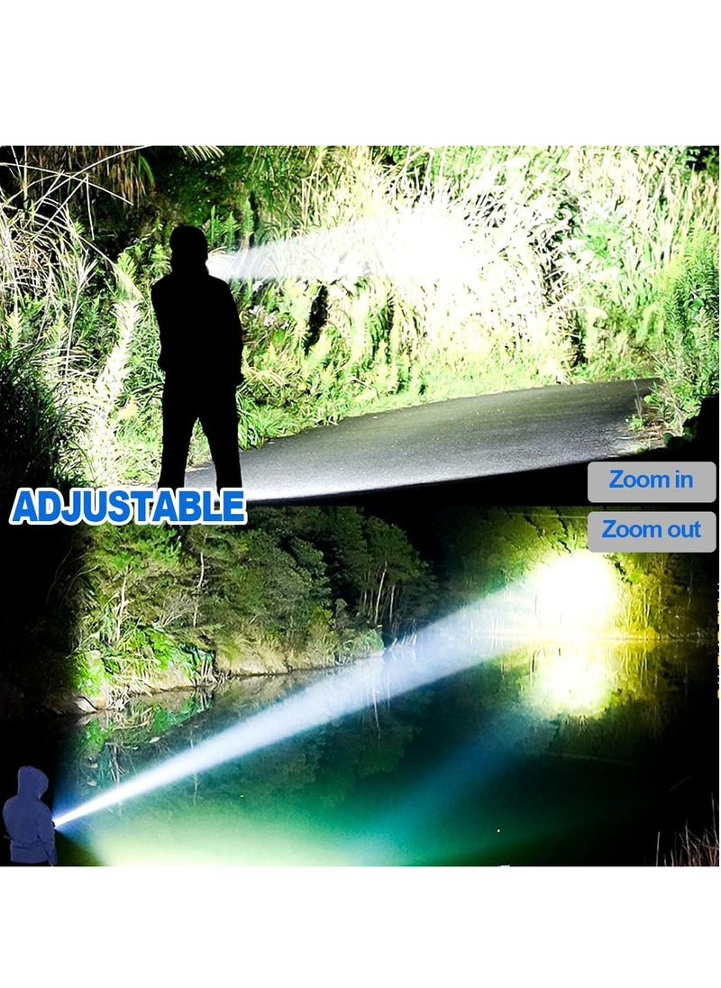 Generic - Flashlights LED High Lumens Rechargeable, 100,000 Lumen Super Bright Flashlight, USB Fast Charging High Powered Flash Light, Powerful IP67 Waterproof Handheld Flashlights for Home,Camping - Image 1