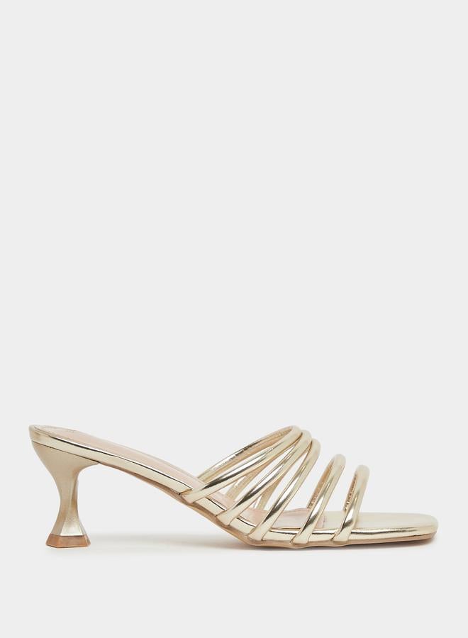 Styli Multi Strap Open Toe Kitten Heel Sandals  - Image 2