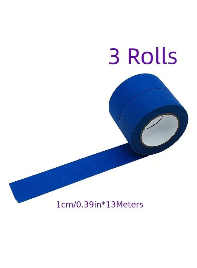 Blue Painter Masking Tape 3 Rolls Multi Surface 0 39 0 79 Inches x 13 Meters - Image 1