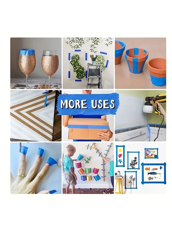 Blue Painter Masking Tape 3 Rolls Multi Surface 0 39 0 79 Inches x 13 Meters - Image 5