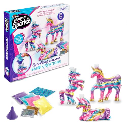 CrazArt Shimmer n Sparkle Sparkling Unicorn Sand Art Kit for Kids for Ages 6 and Up - Image 1