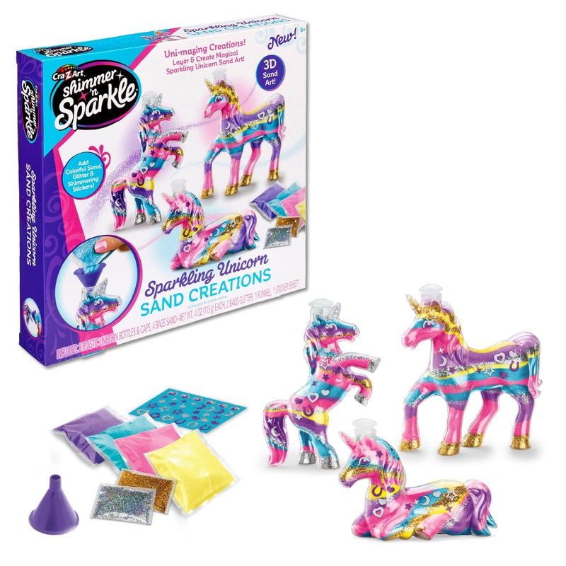 CrazArt Shimmer n Sparkle Sparkling Unicorn Sand Art Kit for Kids for Ages 6 and Up - Image 2